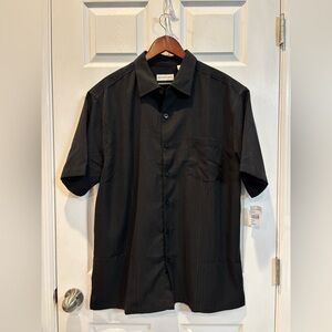 Michael Brandon Black Casual Button Down Shirt